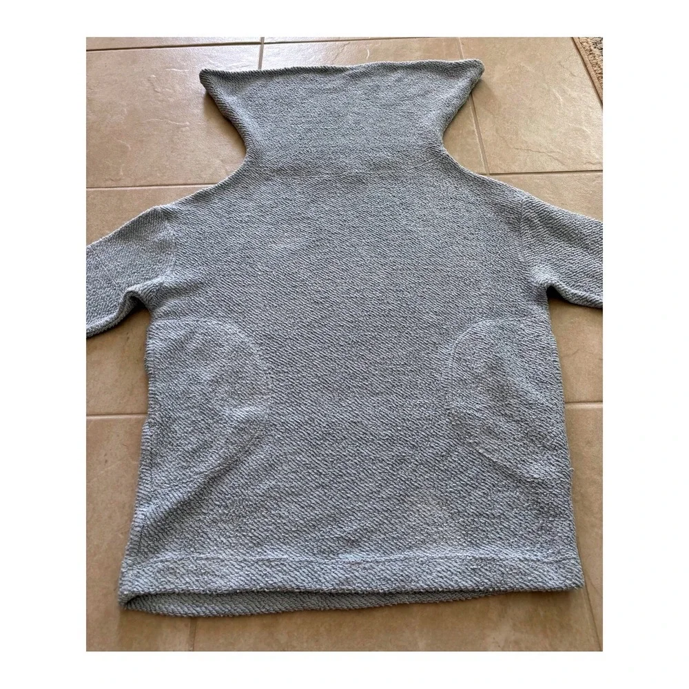 Free People Beach Sweater Womens Small Icy Blue Chunky Cowl‎ Neck Coastal NWT - Picture 6 of 7